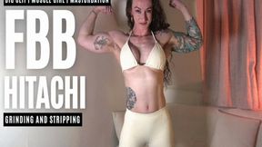Muscle Girl Flexing, Stripping, and Hitachi Grinding 480p
