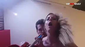 Slim blonde babe rides cock in cowgirl POV then gives the messiest sloppy