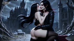Goth Girl Bound by Vampire Lord - BDSM Monster Hentai
