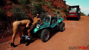 Jayme Janes Heats up the Desert with Sex and Cum Swallowing