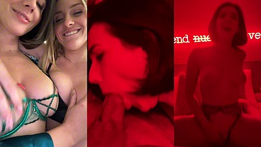 Alice & Eve Sweet Sensual Threesome Fuck With Stranger and Cum Load Swap