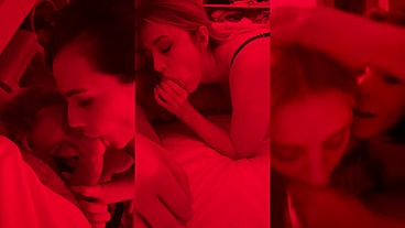 Alice & Eve Sweet Sensual Threesome Fuck With Stranger and Cum Load Swap