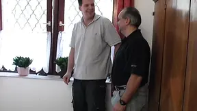 Two big cocks get jerked off and fucked properly