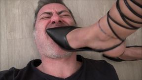 ZAHIRA - Your tongue is my doormat! - Dirty soles licking, heels sucking, face crushing under shoes (REAL STREET DIRT!)