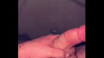 Shower handjob with vocal cumshot