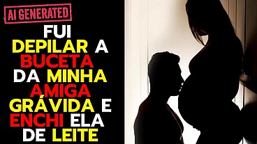 Fui Ajudar a Minha Colega de Quarto Grávida a Depilar a Buceta e Acabei Comendo ela...