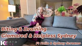 Vampire Biting and Draining Glamored and Helpless Sydney!