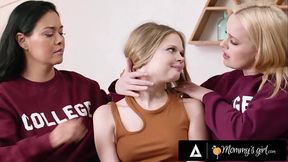 MOMMY'_S GIRL - Petite Blonde Coco Lovelock Fucks Her Overly Invested Stepmoms In Her New Dorm Room