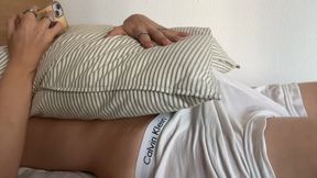 Horny Bro Fucks His Pillow, Fingers His Ass, and Jerks Until He Shoots a Fat Load