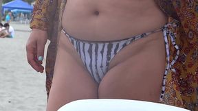 Full video of beautiful stepmother on the beach enjoying stepson for the first time