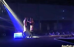 Flexible lapdance on venus show stage