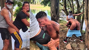 Torcedores héteros fazendo sexo atrás do campo de futebol