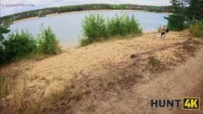 He spotted the Couple at a Nudist beach and joined them