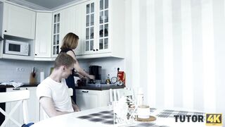 TUTOR4K. Boy Deletes Tutors Dress and Harshly Fool around with Older Woman
