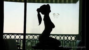 Bigtittygothegg Silhouette Dildo Riding