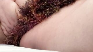 BBW Evie cum on a fluffy scarf (unique request)