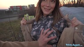 Hot Venezuelan Latina sucks cock in public for cash