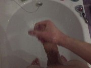 Hide From step Daddy / Teen Boy Masturbate in Shower / BIG DICK (23cm) / BIG LOAD /