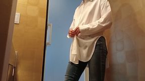Takes off Her Underwear and Puts on Skinny Jeans and Shirt