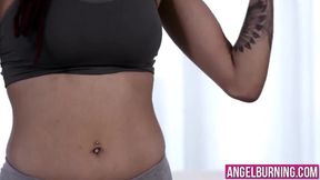 Alluring black girl with tattoos gets ass banged by daddy