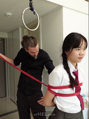 Asian *** - Tied up and Suspended and Made to Orgasm
