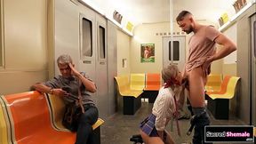 Small tits trans Emma Rose barebacks guy