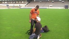 Fucked in football stadium !! Incredible