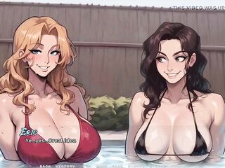My Fresh Girlfriend [ Taboo Comics Game ] Ep.52 Caught My mother I'd like to fuck Neighbour Boob in the Pool Just Next to My Stepmom!