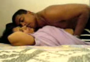 Indian beauty gets fucked in missionary position by her BF