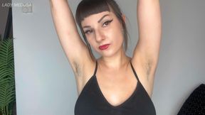 Sensual hairy armpits worship