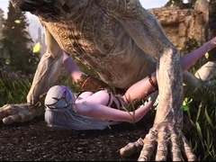 Druid Seducing Creatures with Her Pink Pussy