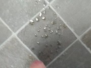 Uncut British Teen Huge Cum On The Bathroom Floor
