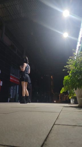 Asian Sissy Chastity Flasher