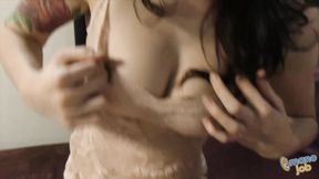 ”Slutty Anna De Ville Craves For A Messy Handjob Session”