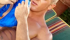 Hot Poolside Jerk ~ Francesco D'Macho Shows Off by the Swimming Pool