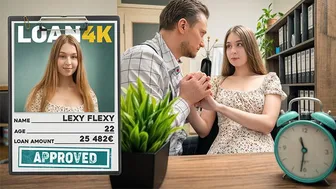 Blonde Lexy Flexy pleasures loan agent Stanley Johnson in a hot office interview