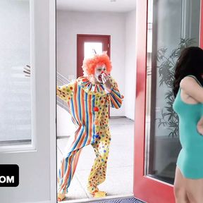 Mylf - Beautiful Milf Pissed Off By Clown She Hired For Being Late &amp; Rides His Cock