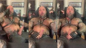 jason collins cigar smoking in leather!