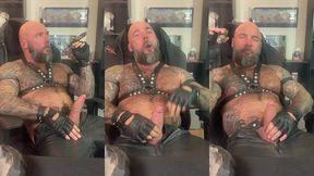 jason collins cigar smoking in leather!