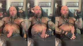 jason collins cigar smoking in leather!