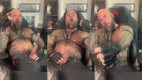 jason collins cigar smoking in leather!