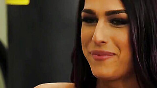 TS cuties Khloe kay and Jenna Creed trade throat gagging bj