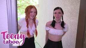Teeny Taboo featuring fiancée's mff threesome dirt
