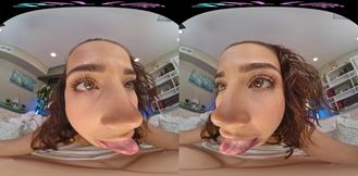 Petite Brunette Teases with Wild VR Passion