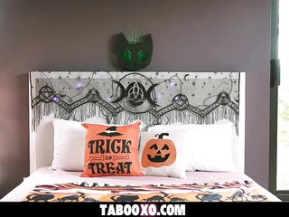 Perv guy instead of plan to a Halloween party that guy butt screws his stepmom and stepaunt