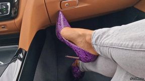 I drive on the highway with purple shoes HD mp4 1920x1080