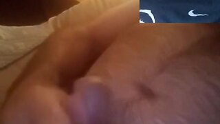Bear straight stroke off and seed in videocall sex