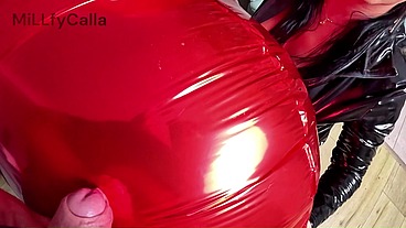 Giant Heart Balloon PVC Fetish. Balloon Pop, Deepthroat and Cum Play preview