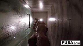 Sexy Jezebelle Bond films herself taking a bath