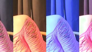 Billie Bee Smoking rubbing and fucking her creamy pink snatch. Solo masturbation inside Flamingo pink.